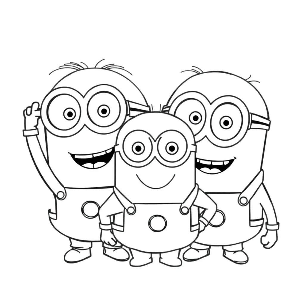 Minions coloring page