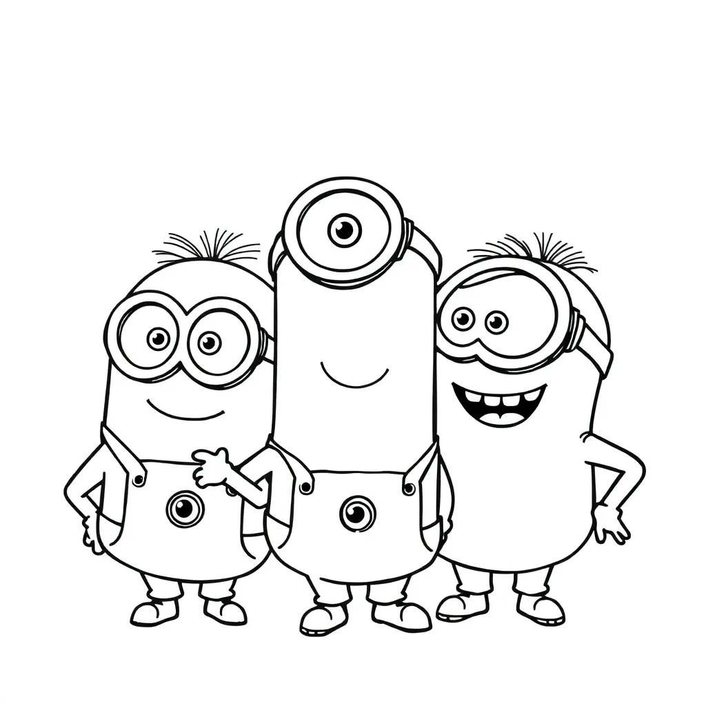 Minions coloring page