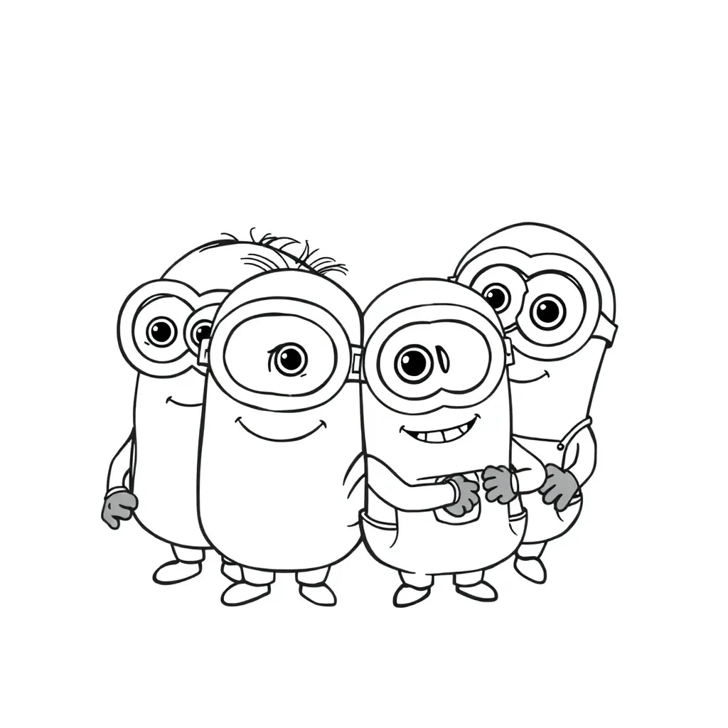 Minions coloring page