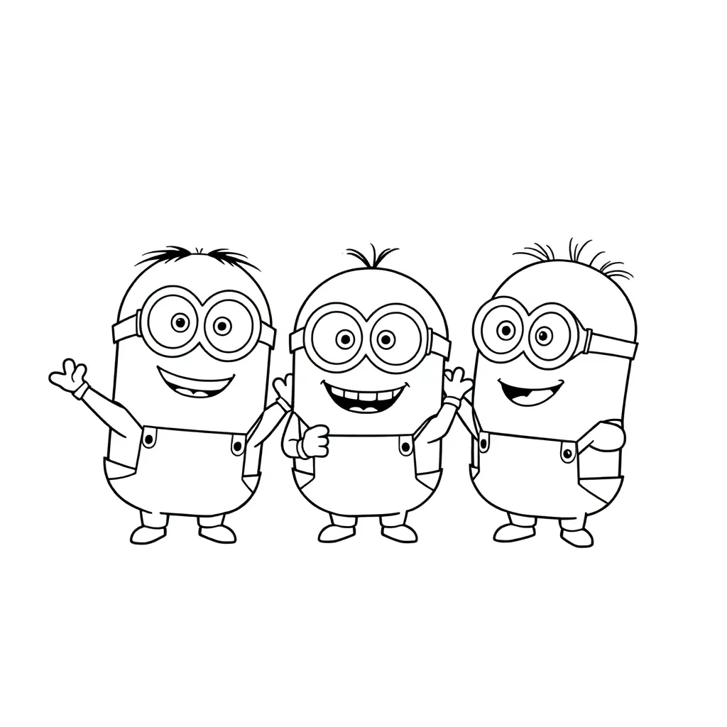 Minions coloring page