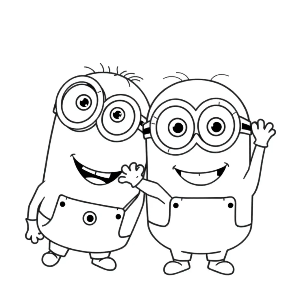 Minions coloring page