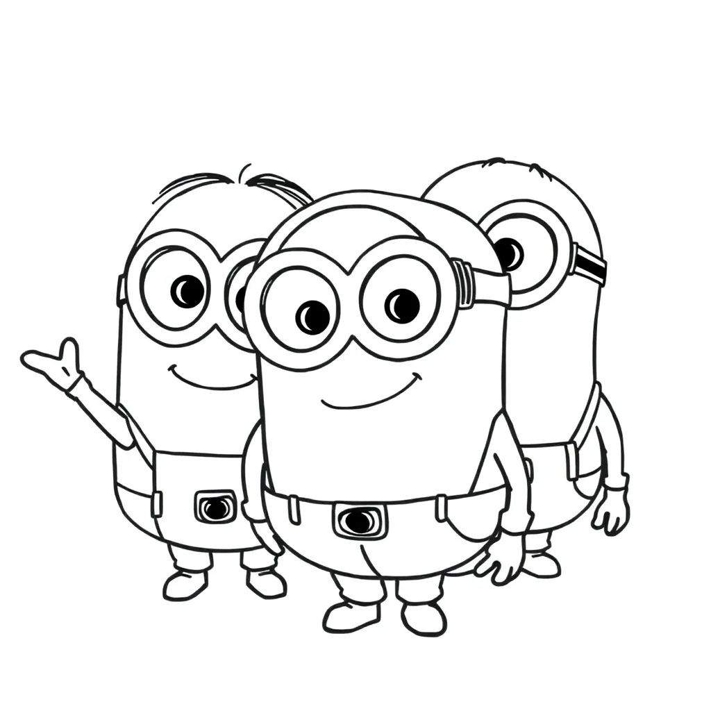 Minions coloring page
