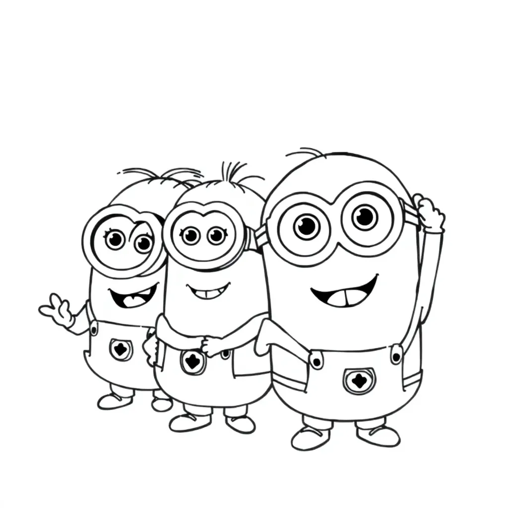 Minions coloring page