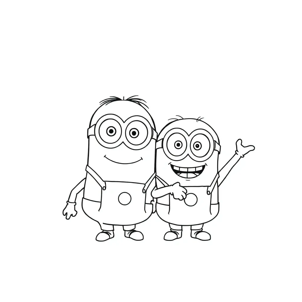 Minions coloring page