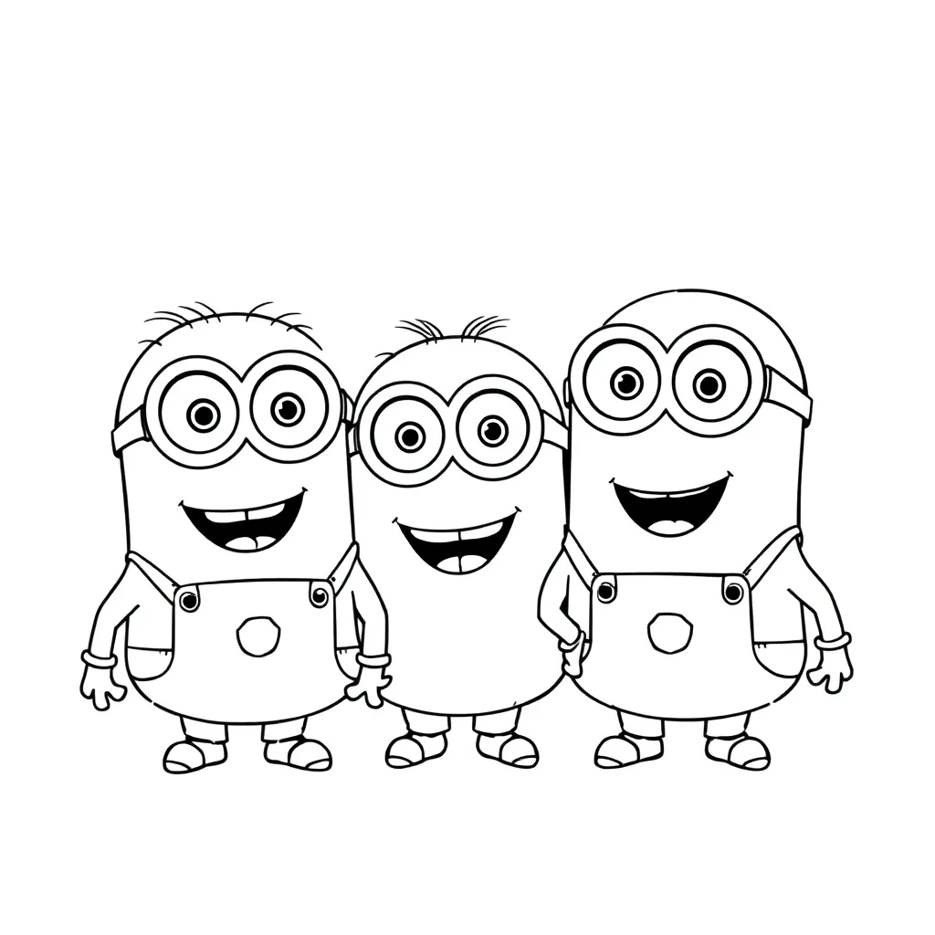 Minions coloring page