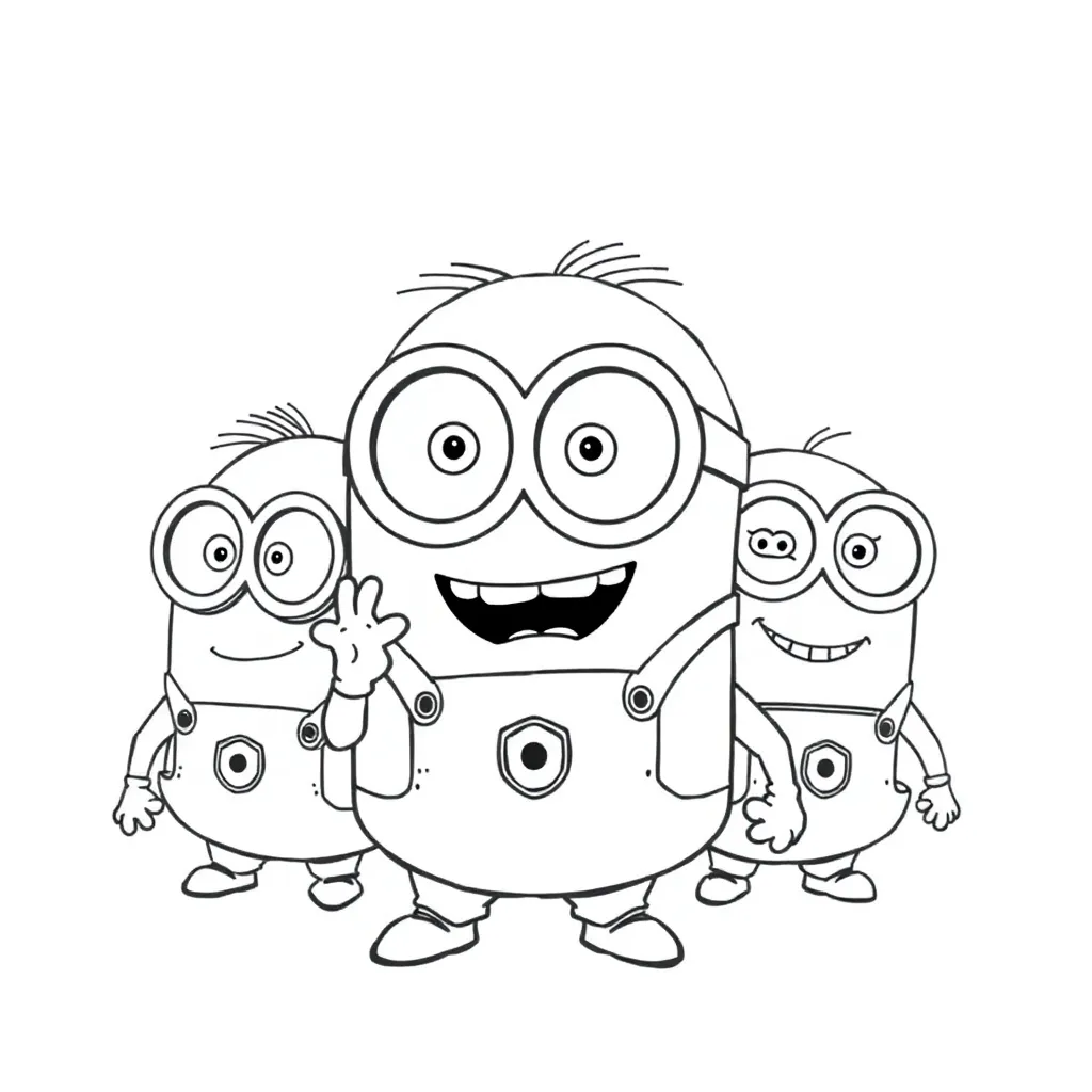 Minions coloring page