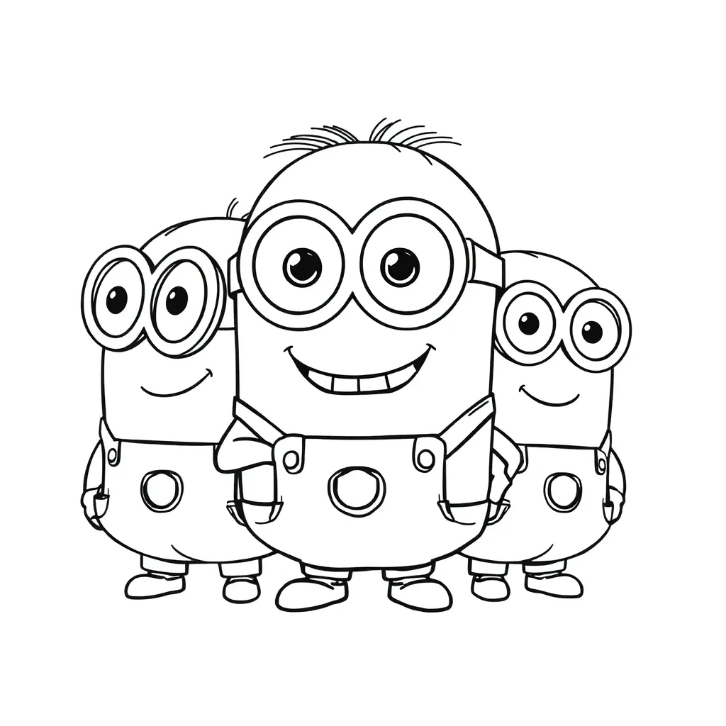 Minions coloring page