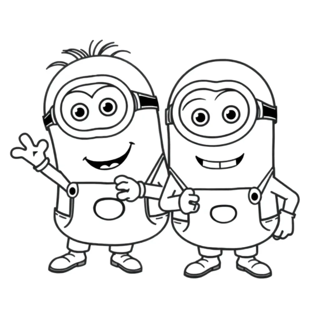 Minions coloring page