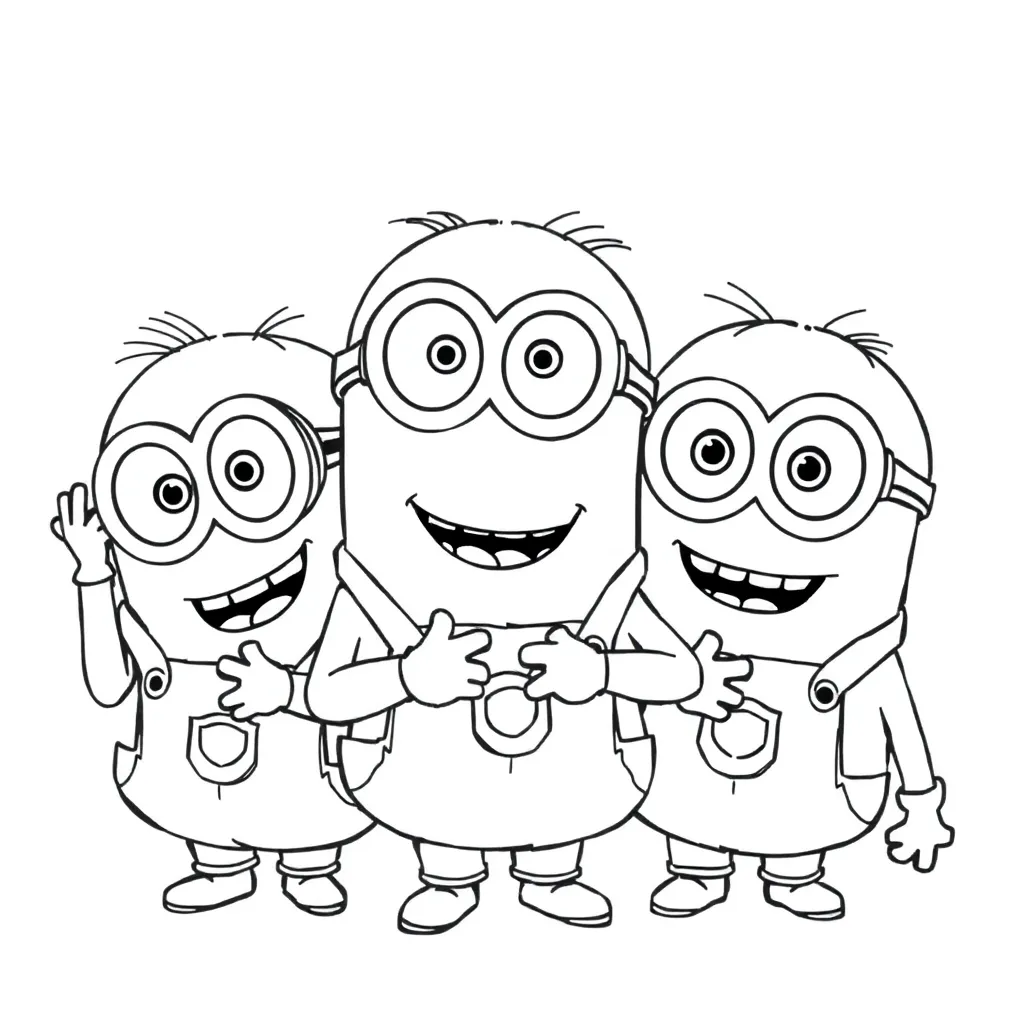 Minions coloring page