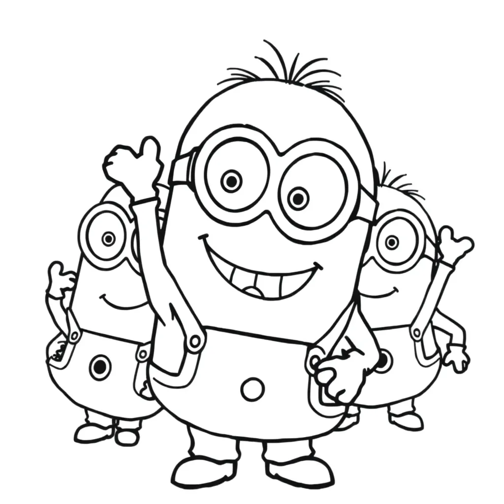 Minions coloring page