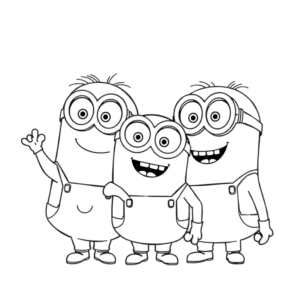 Minions coloring page