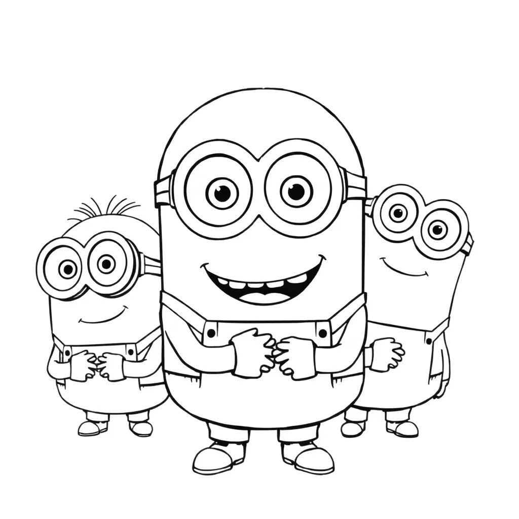 Minions coloring page