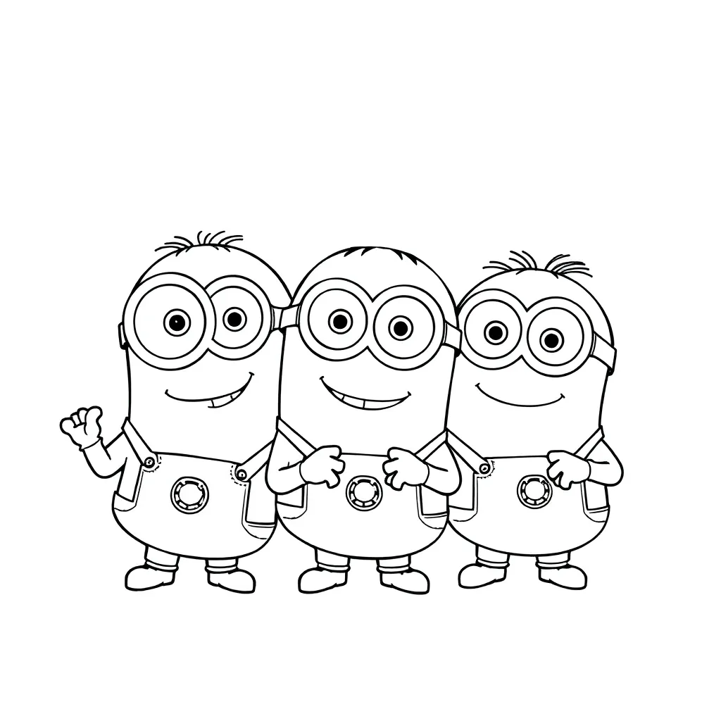 Minions coloring page