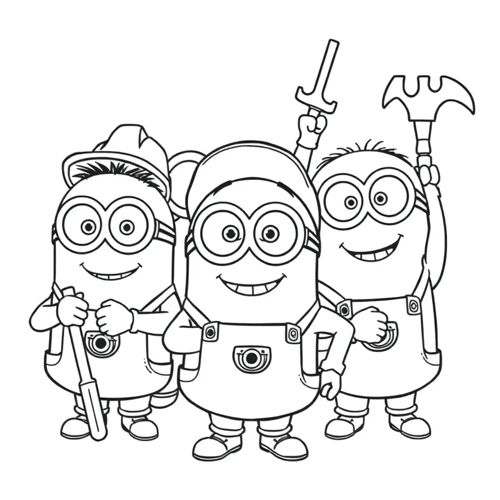 Minions coloring page