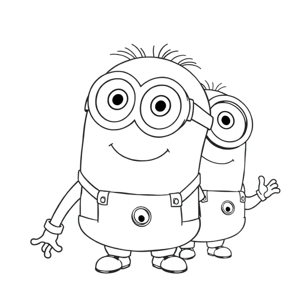 Minions coloring page