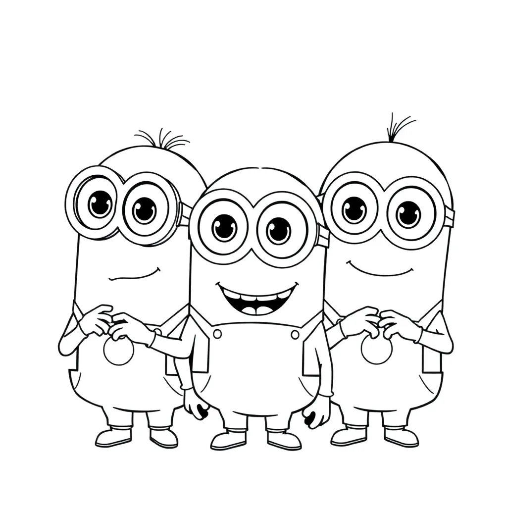 Minions coloring page