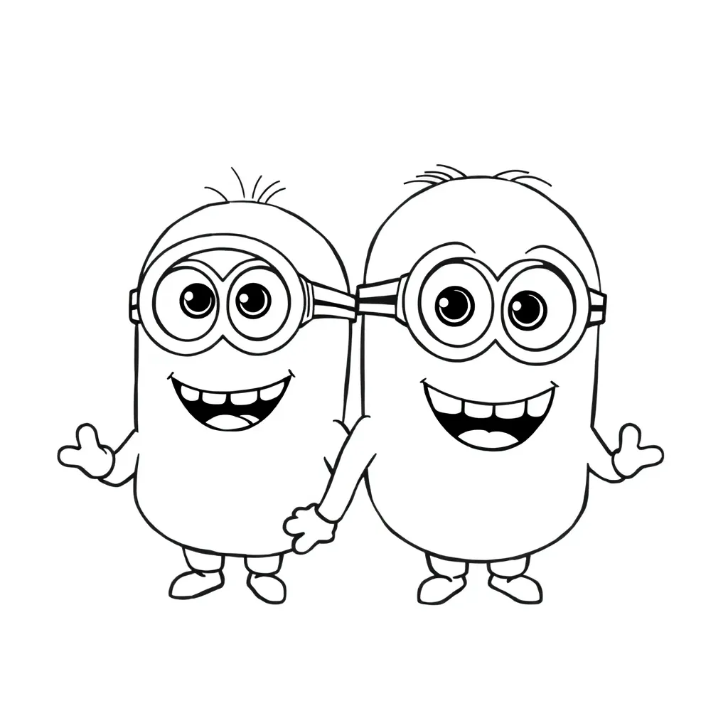 Minions coloring page