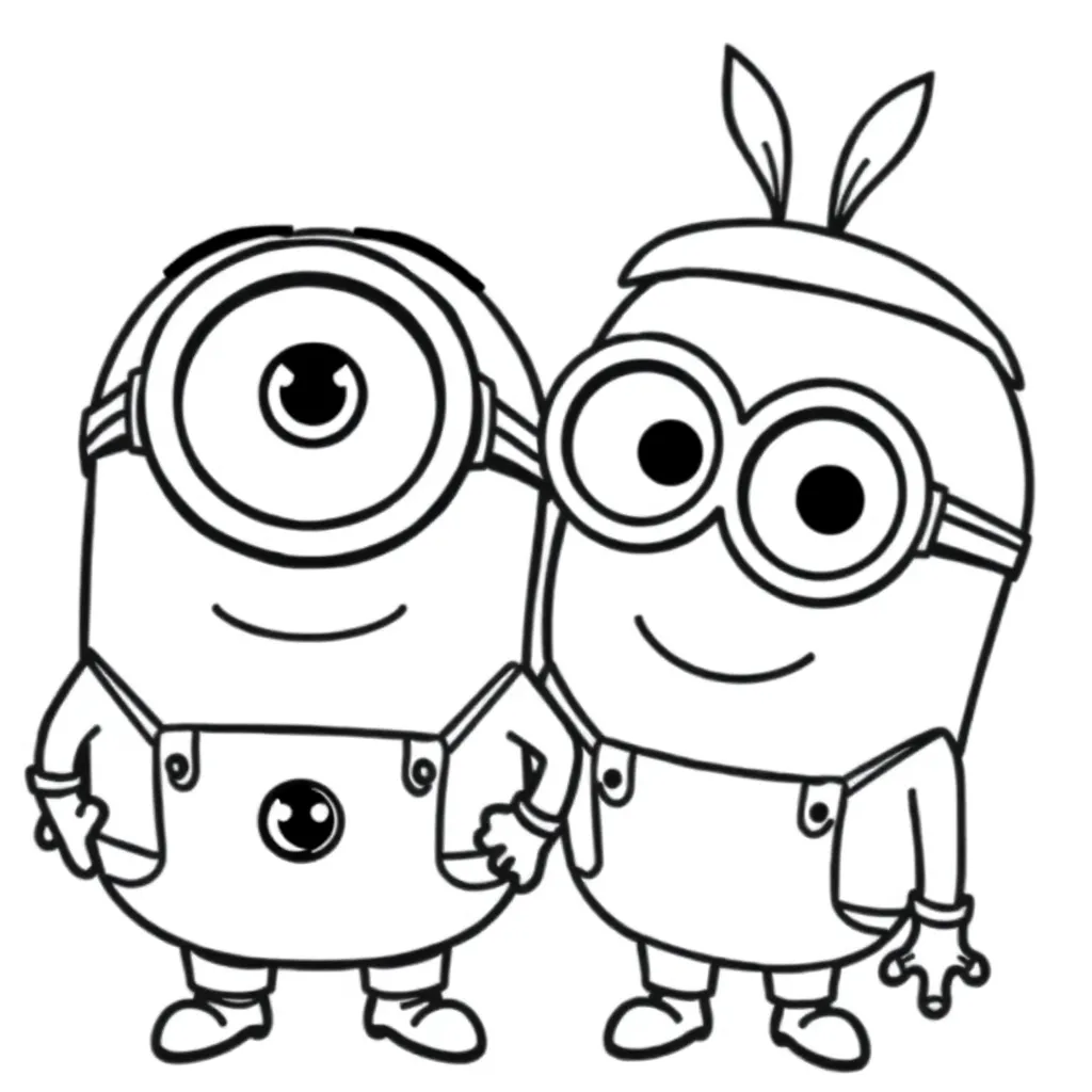 Minions coloring page
