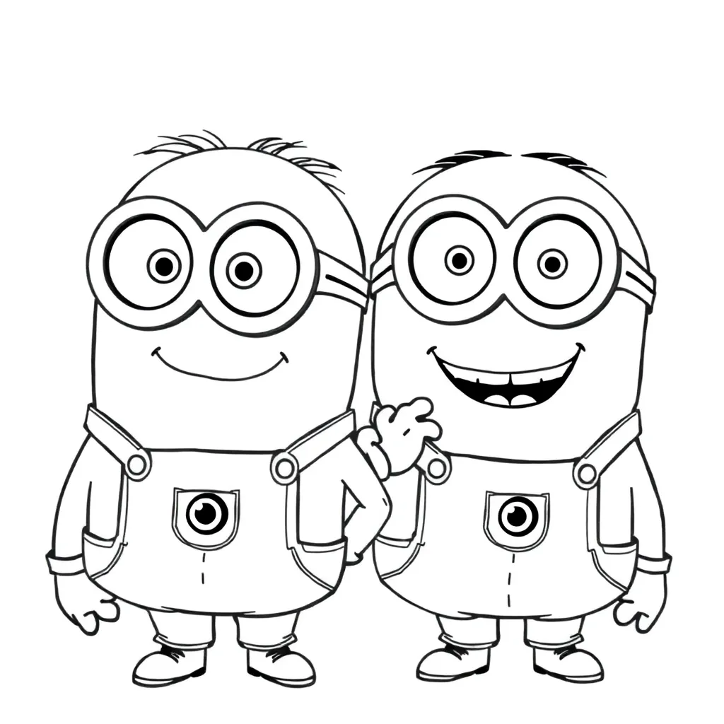 Minions coloring page