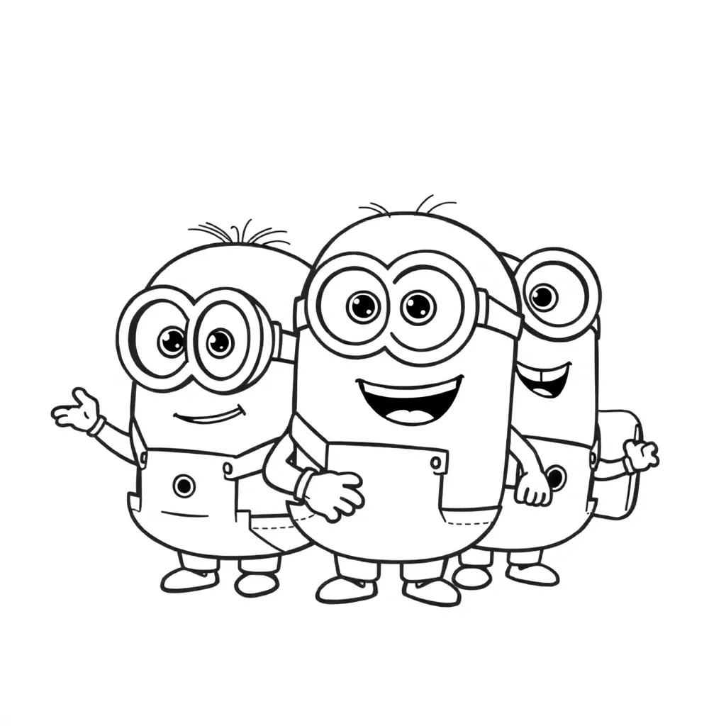 Minions coloring page