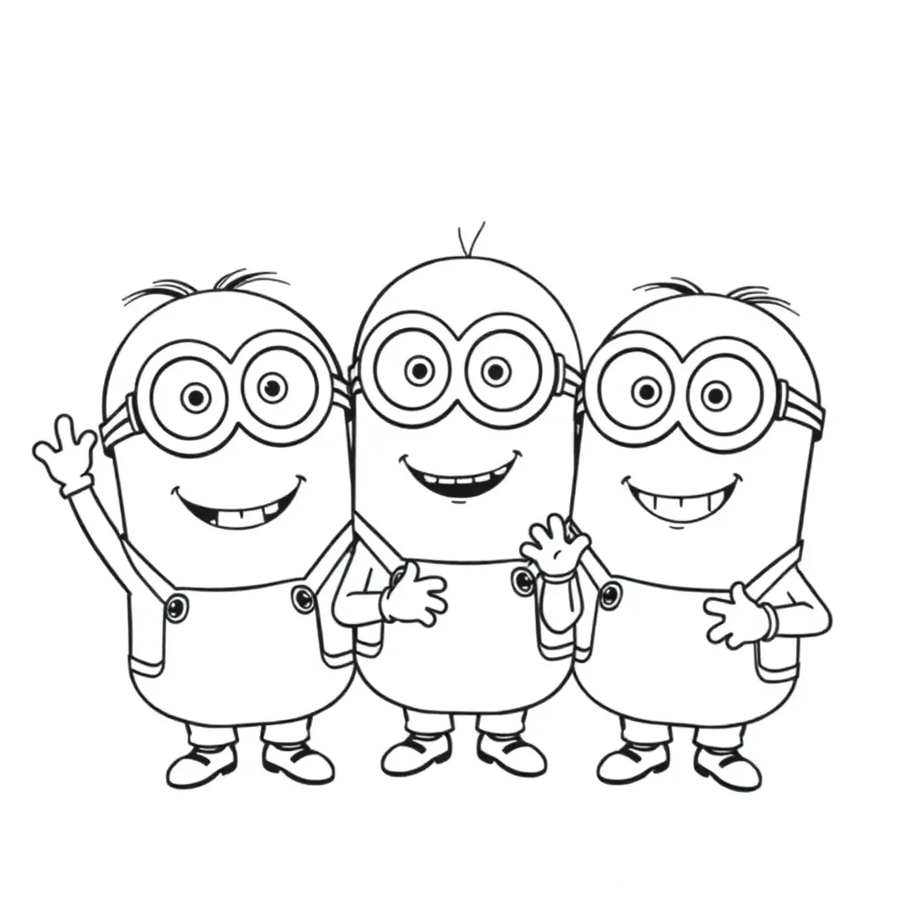 Minions coloring page