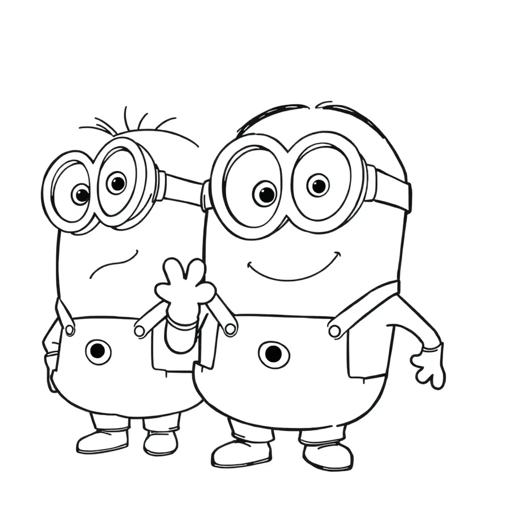 Minions coloring page