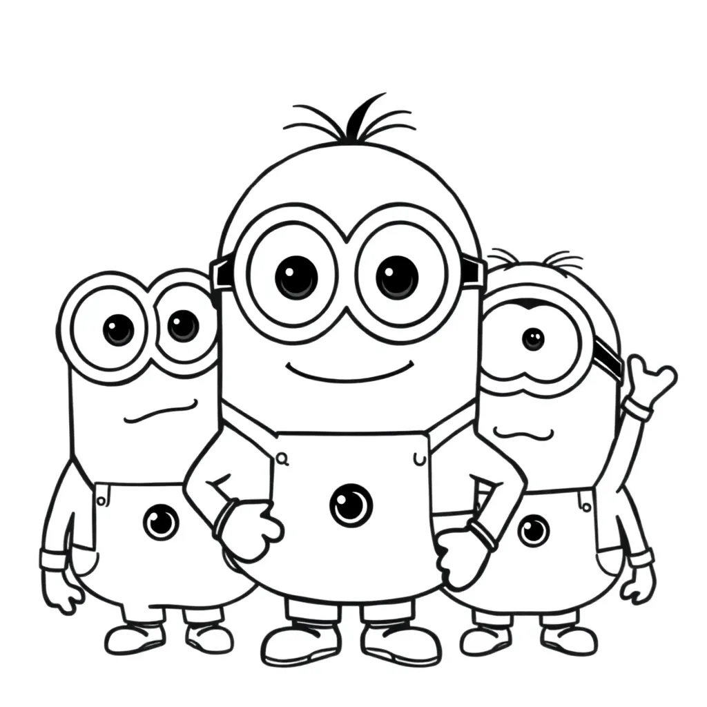 Minions coloring page