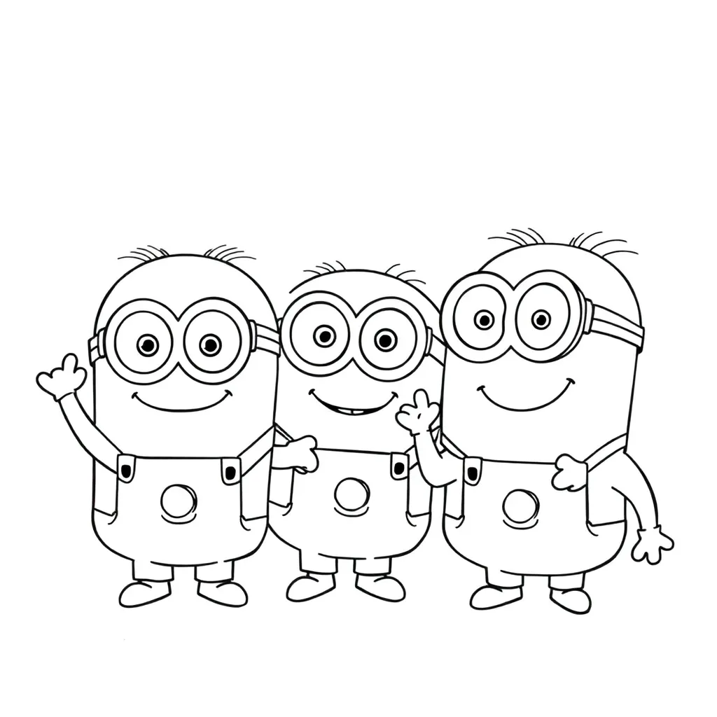 Minions coloring page
