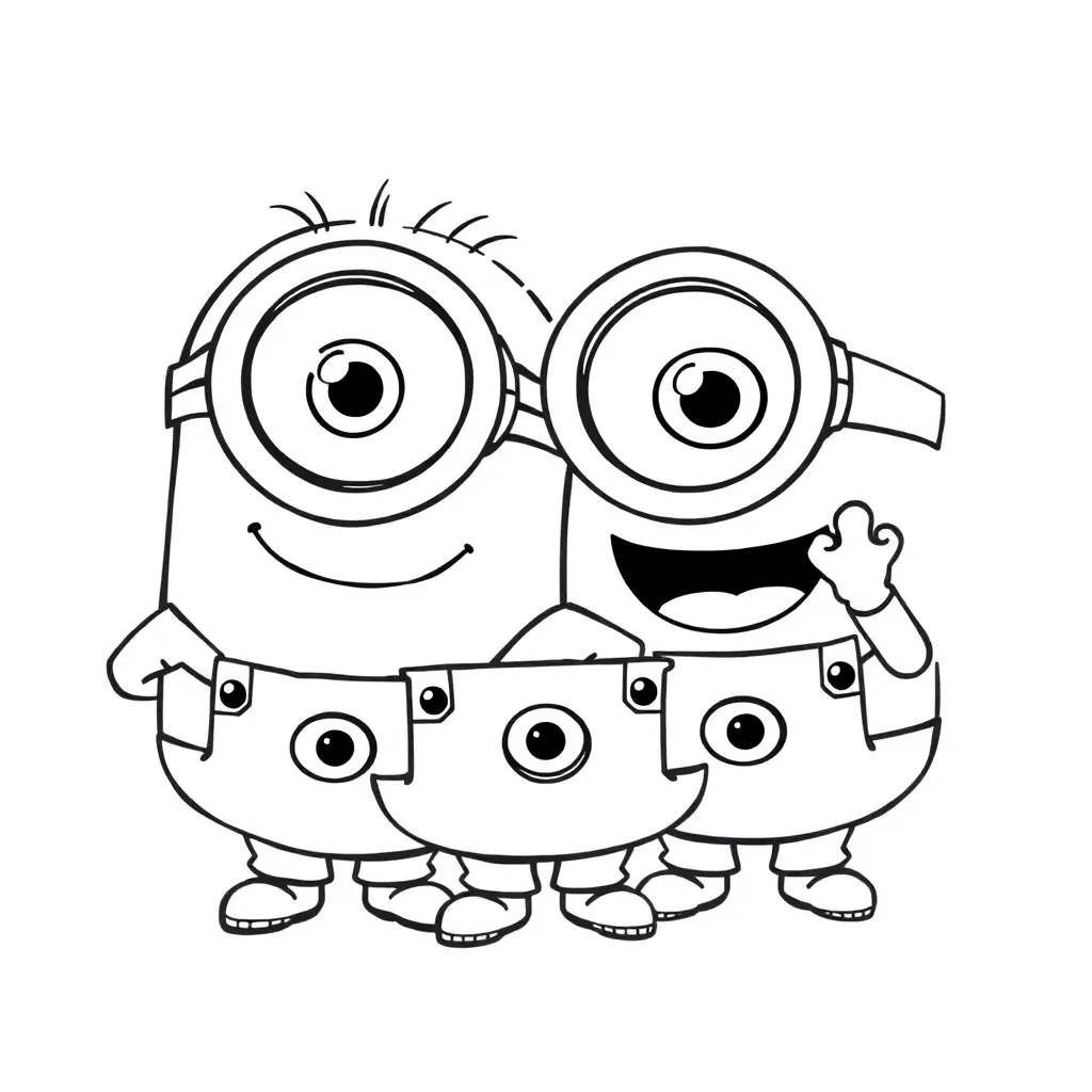 Minions coloring page