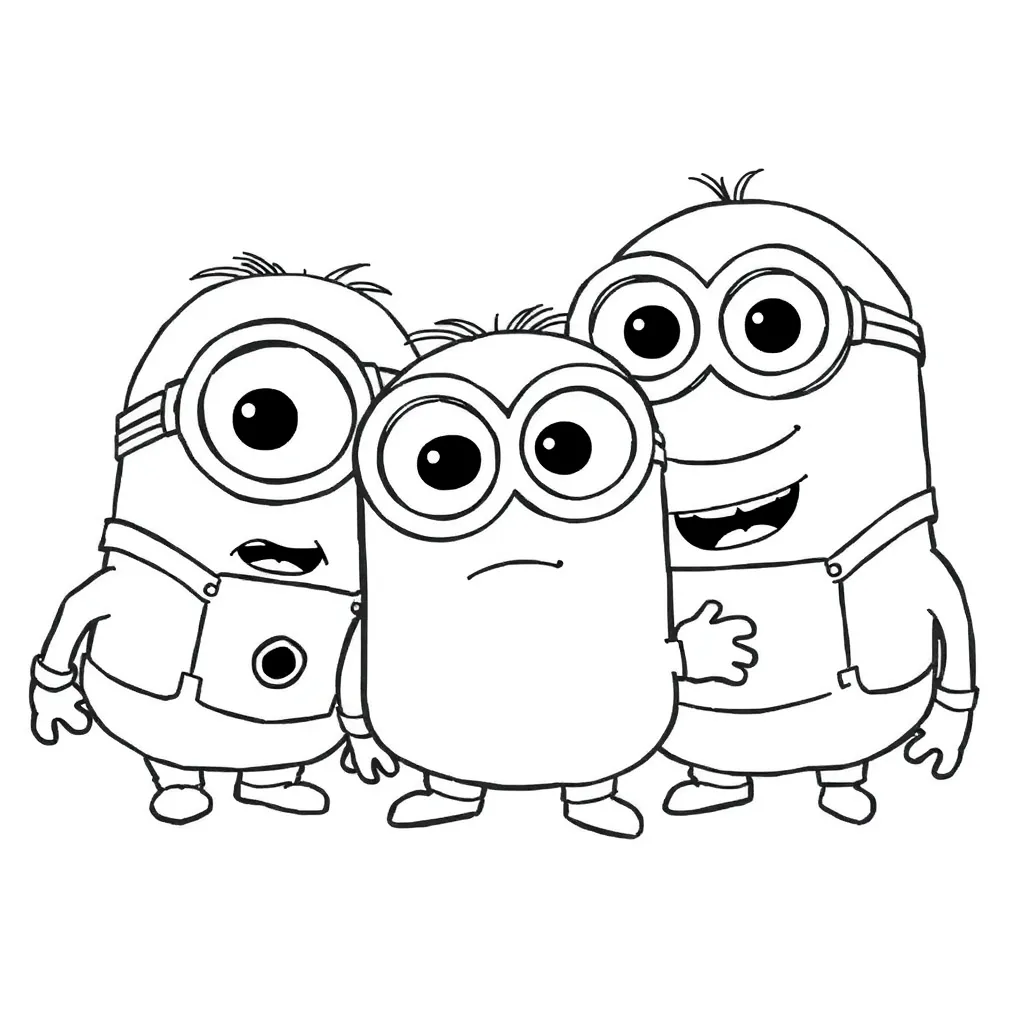 Minions coloring page