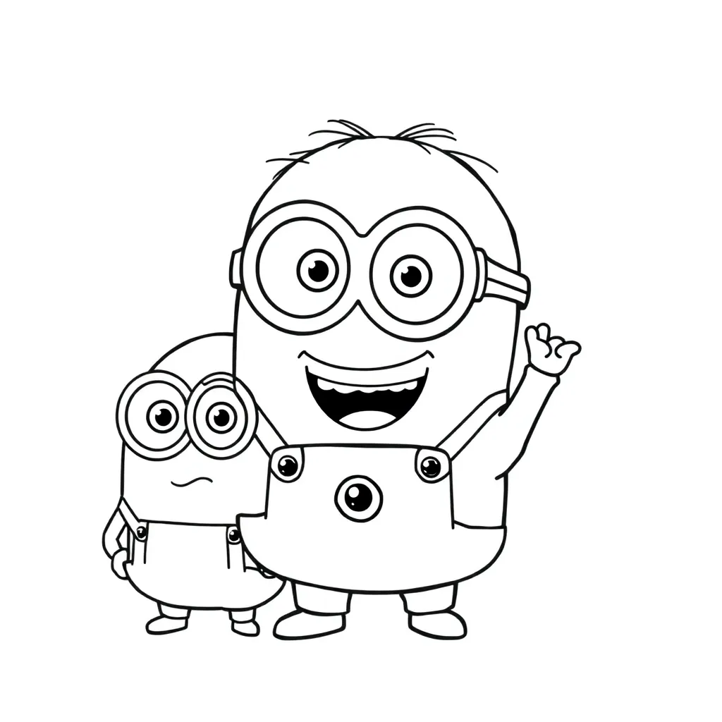 Minions coloring page