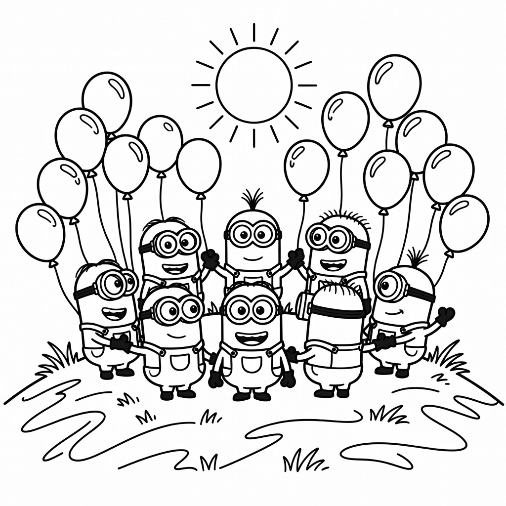 Minions coloring page