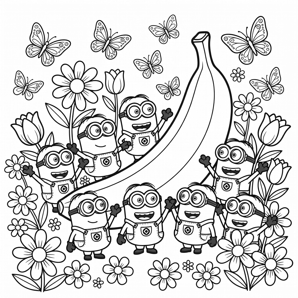 Minions coloring page