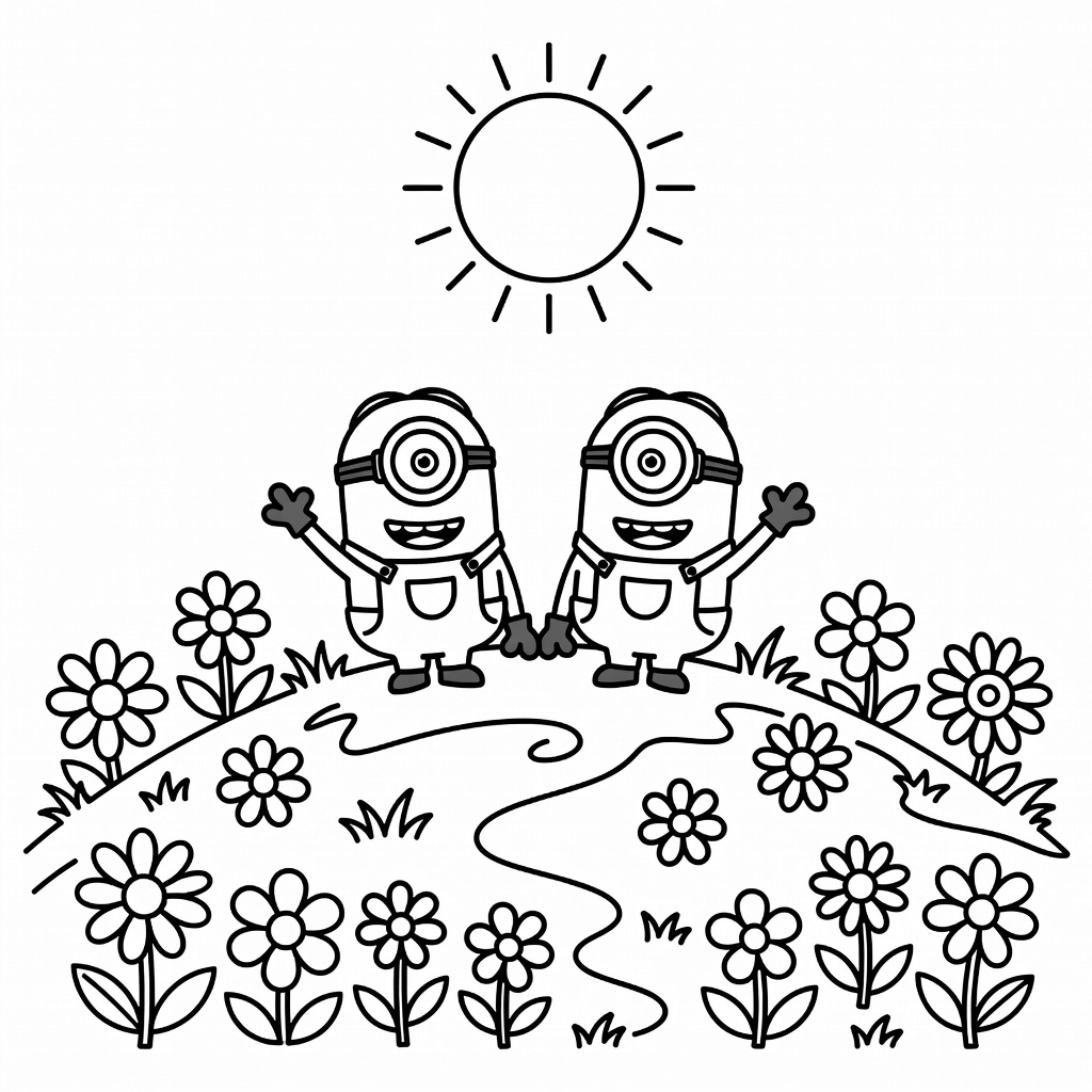 Minions coloring page