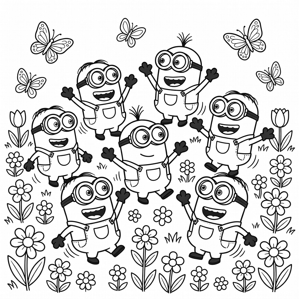 Minions coloring page