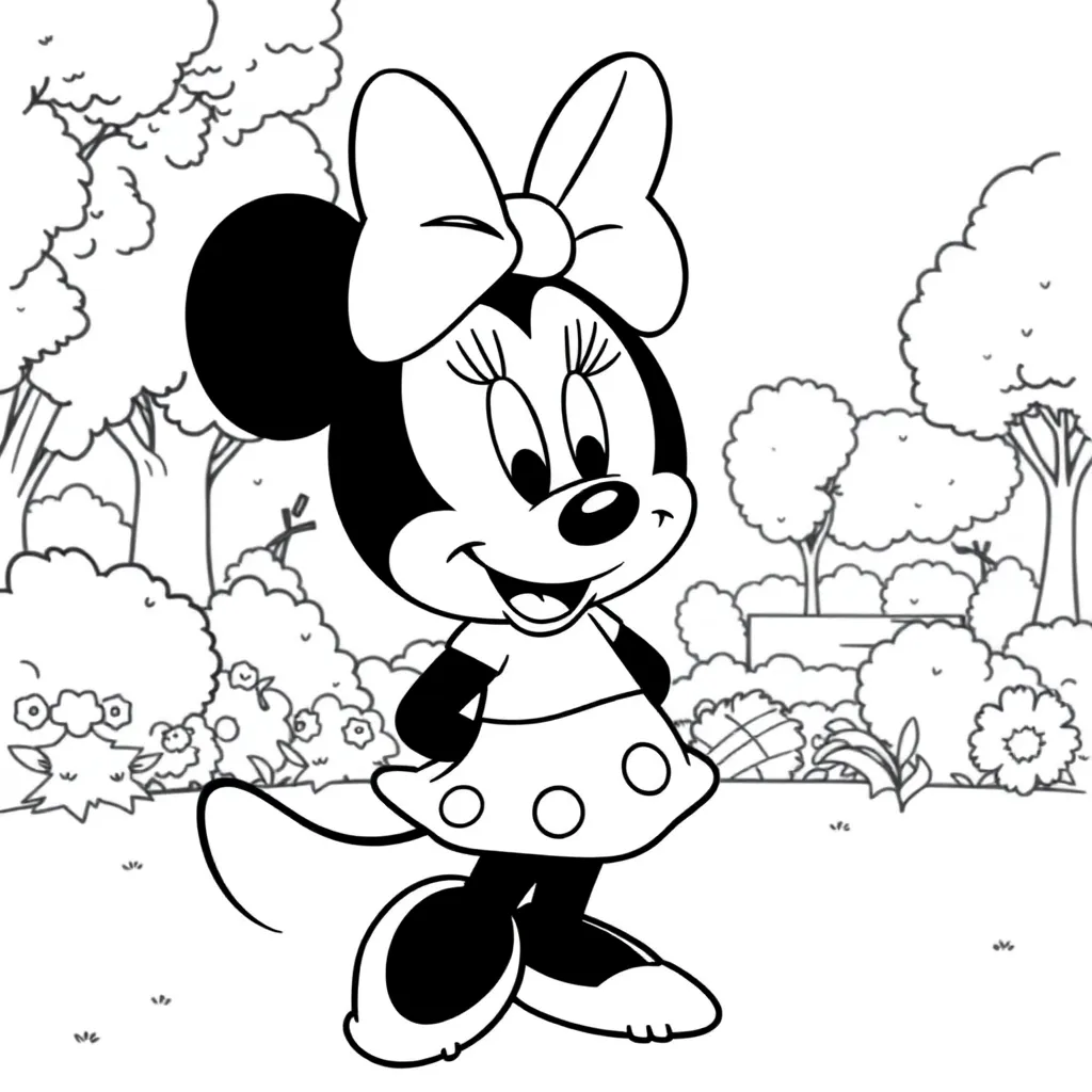 Minnie Mouse coloring page