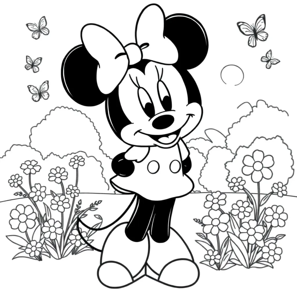 Minnie Mouse coloring page