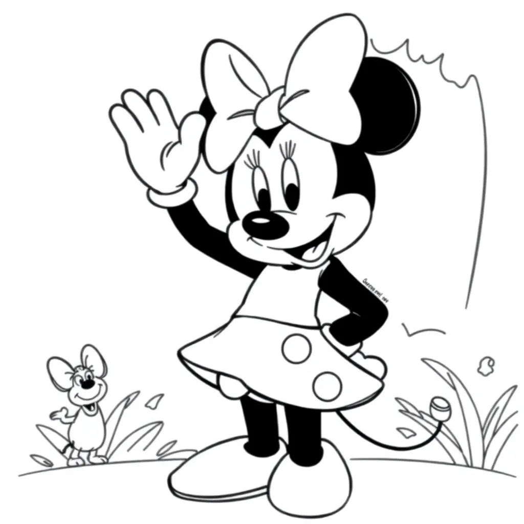 Minnie Mouse coloring page