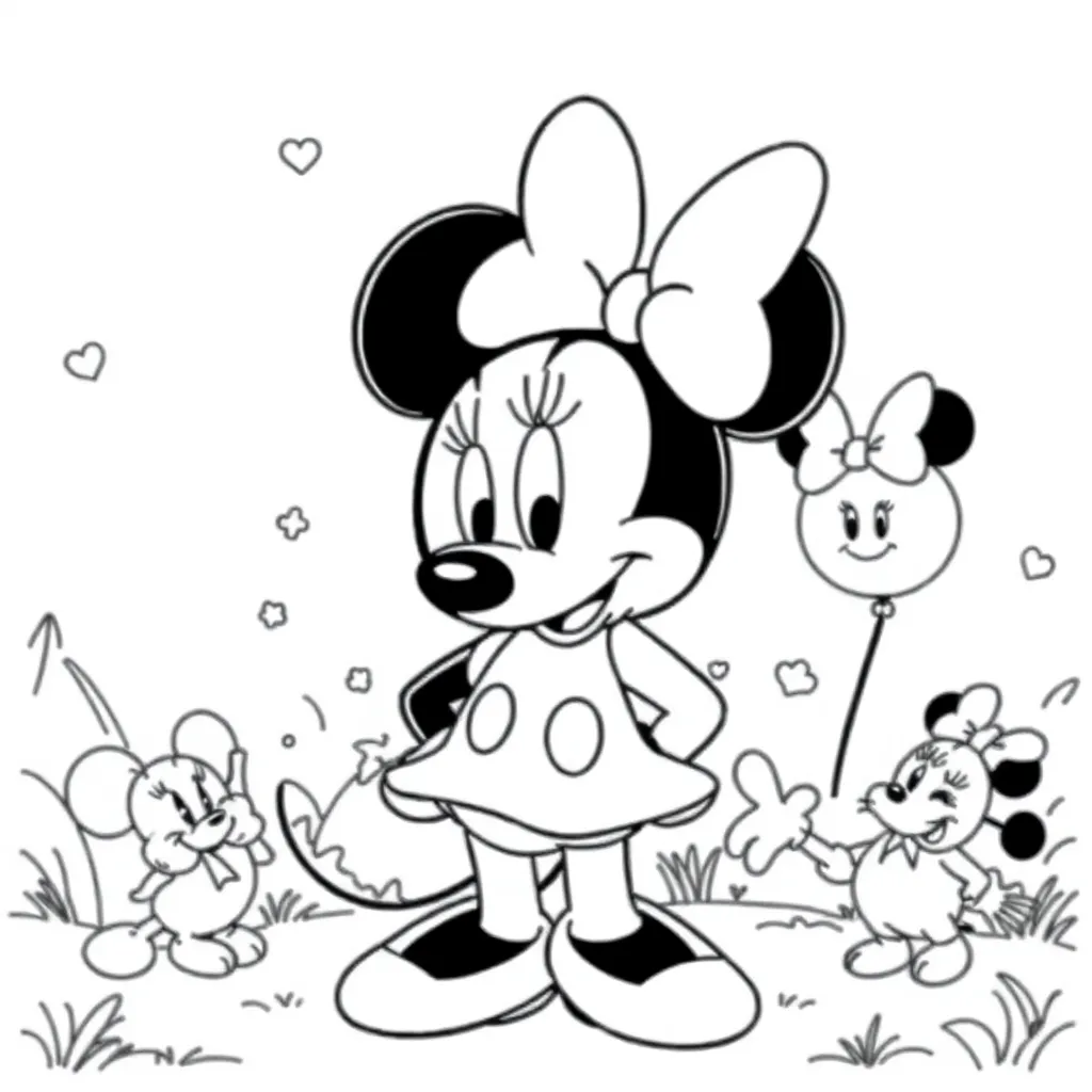 Minnie Mouse coloring page