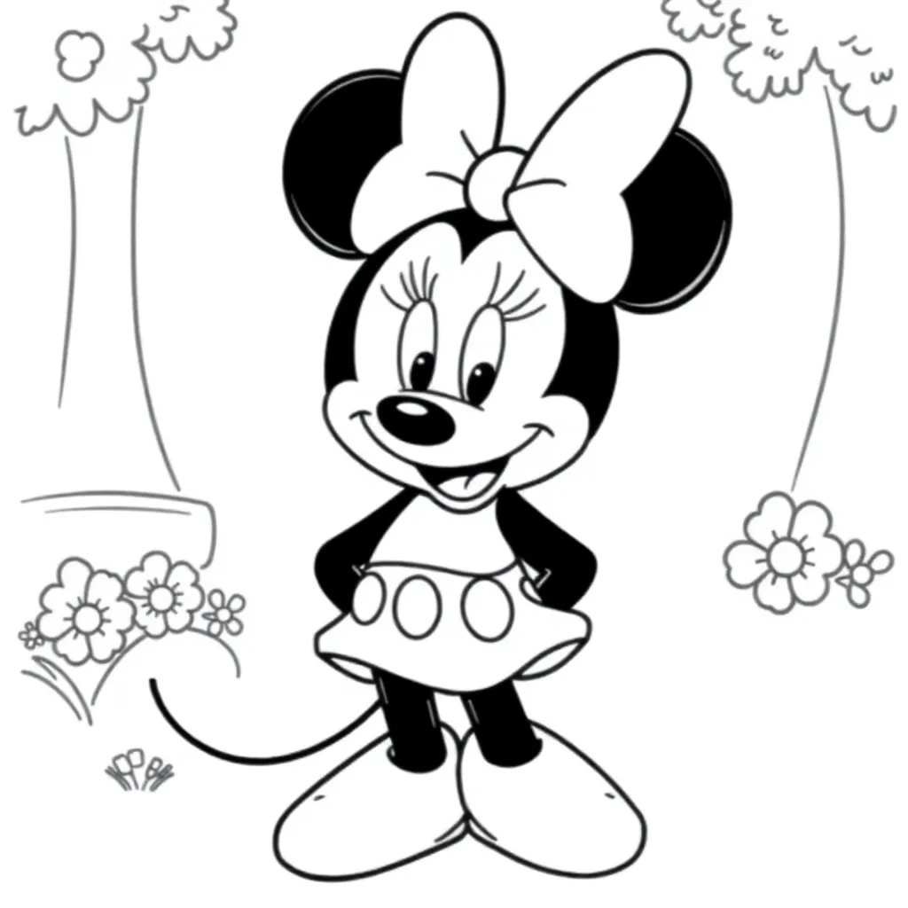 Minnie Mouse coloring page
