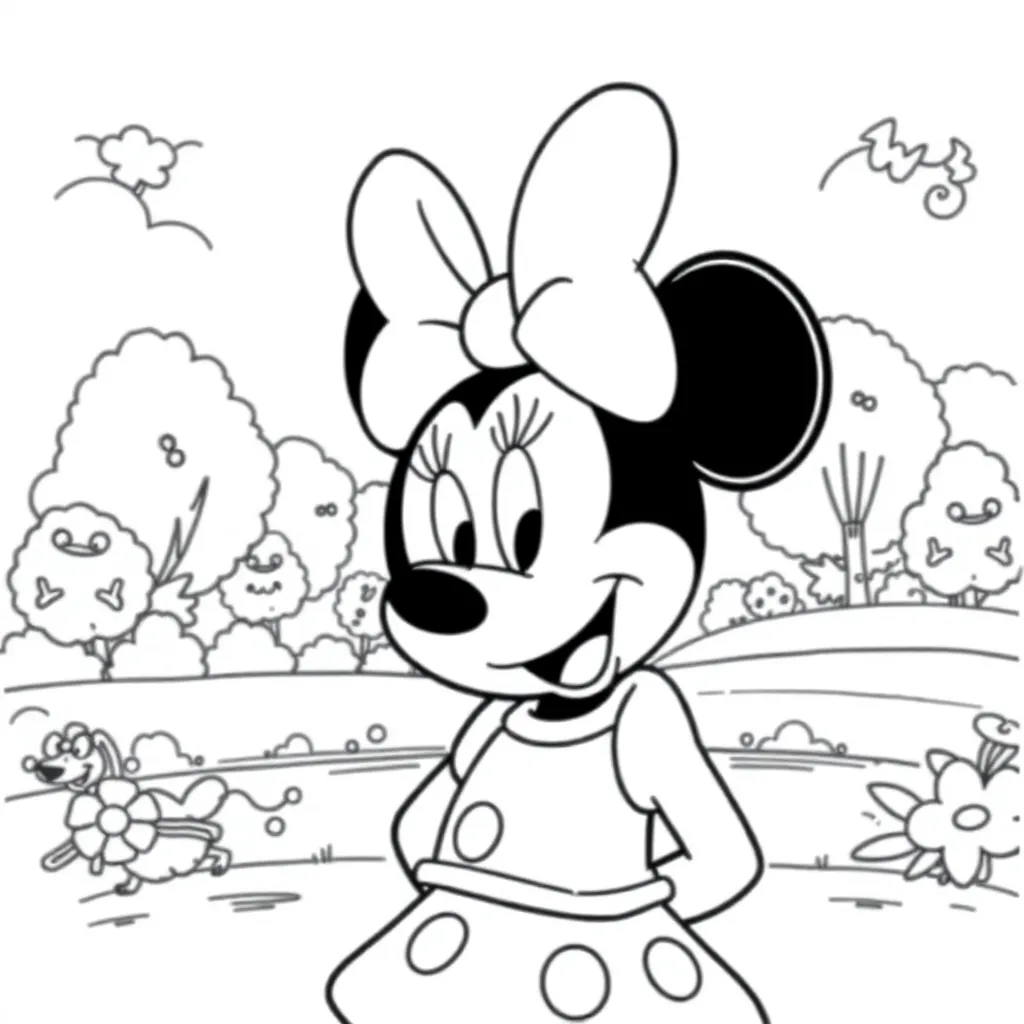 Minnie Mouse coloring page