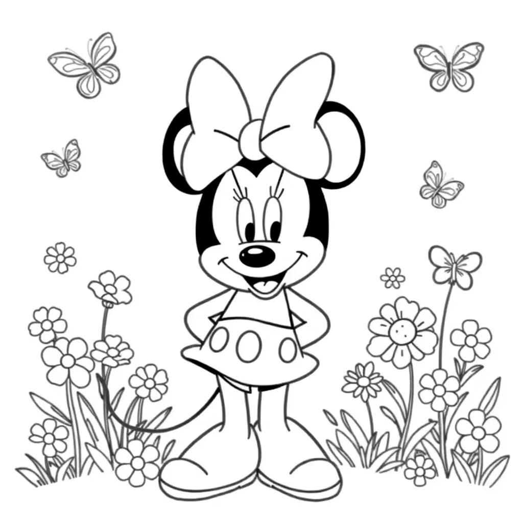 Minnie Mouse coloring page
