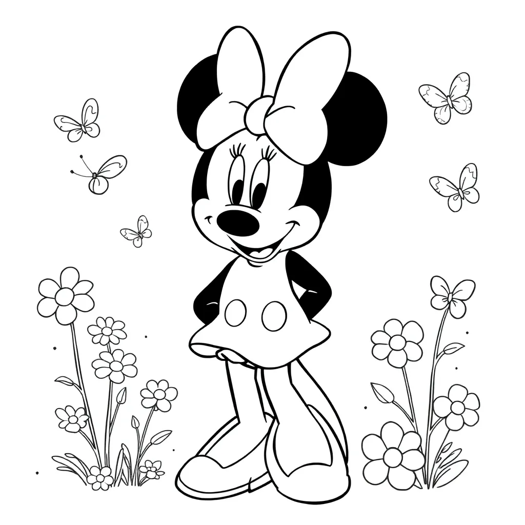 Minnie Mouse coloring page