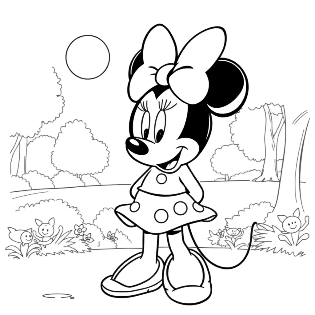 Minnie Mouse coloring page