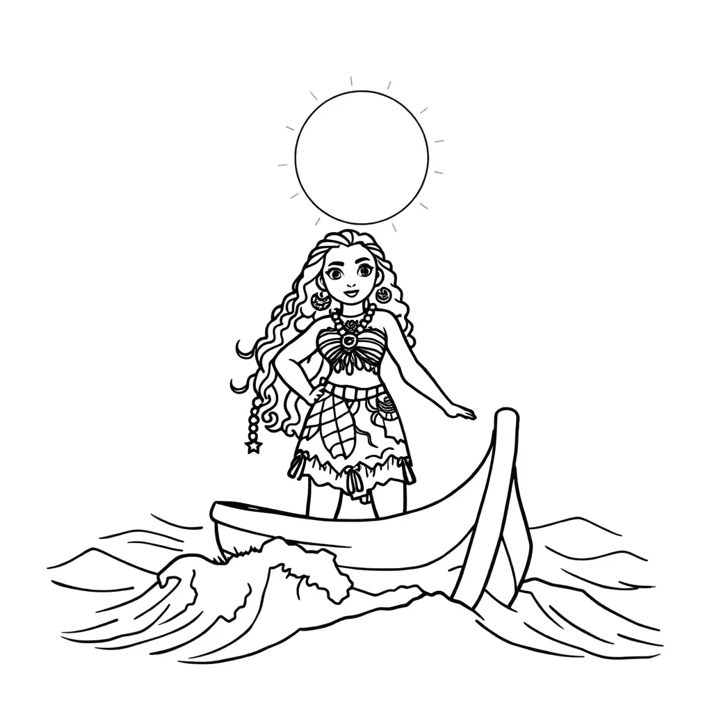 Moana coloring page