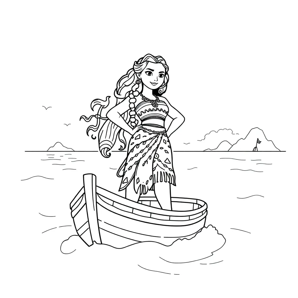Moana coloring page