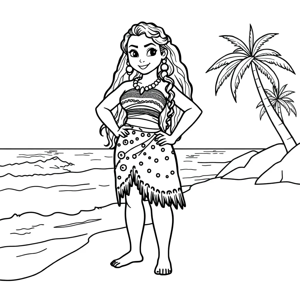 Moana coloring page