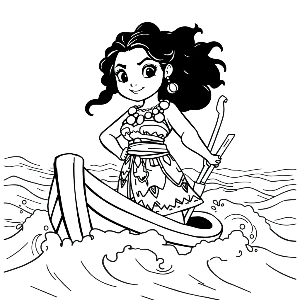 Moana coloring page