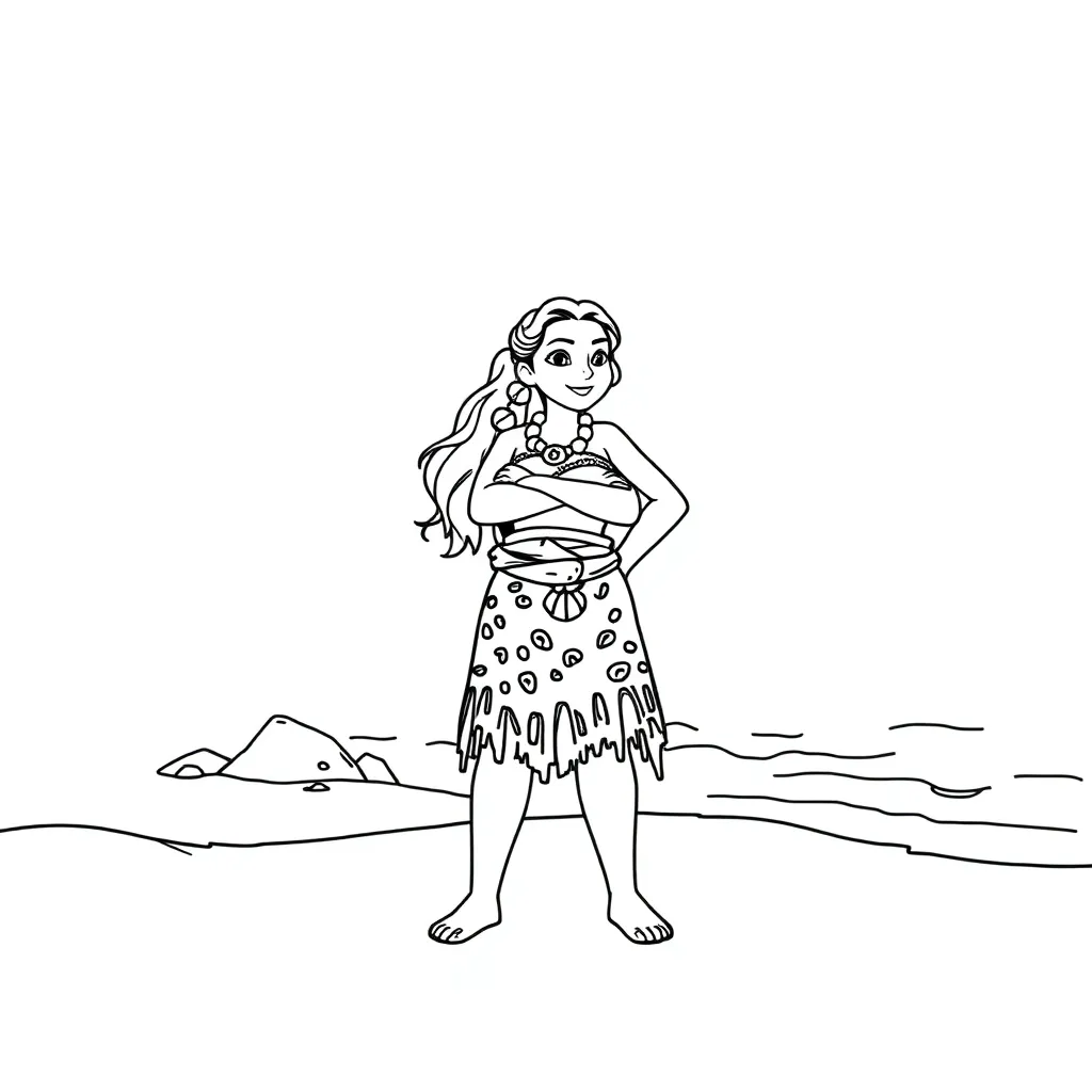 Moana coloring page