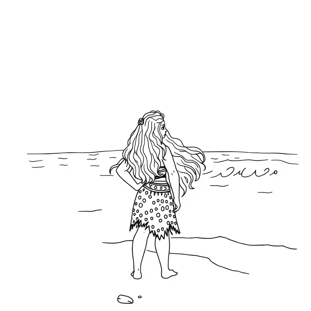 Moana coloring page
